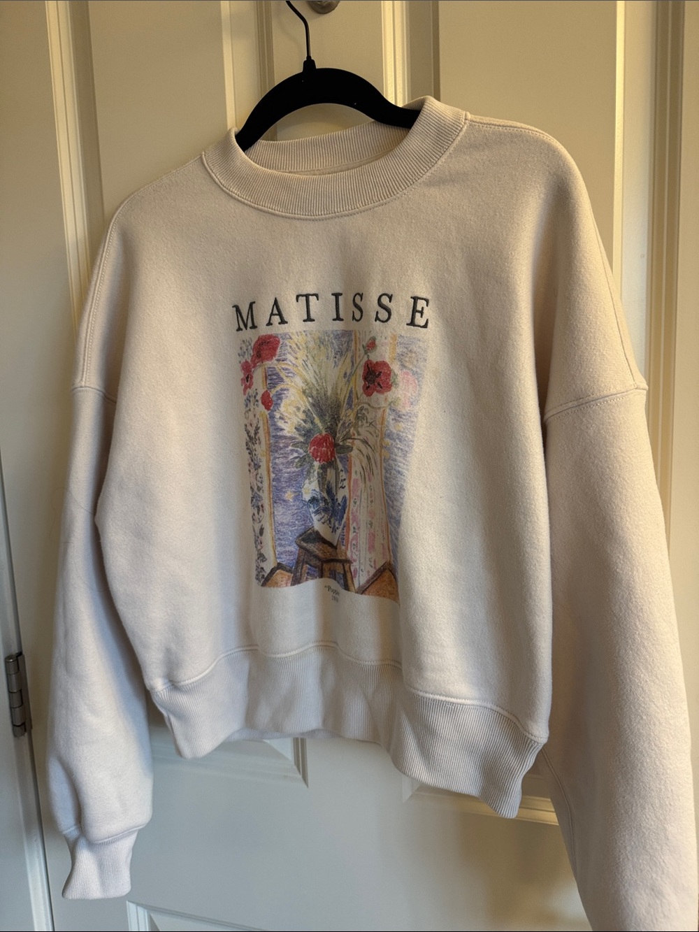 Abercrombie & Fitch Cream Sweatshirt with Floral Art Print